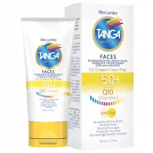 Tanga Bloqueador Solar en Crema Faces SPF 50+ Vitamina E