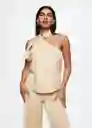 Top Goldi-A Beige Talla Xs Mujer Mango