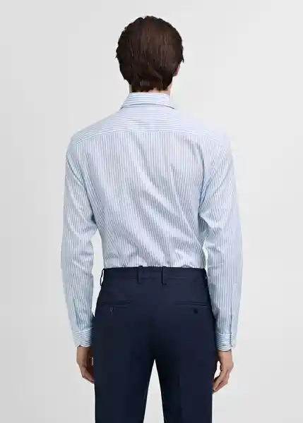Camisa Pals Celeste Talla XL Hombre Mango