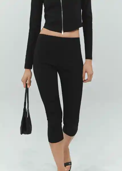 Leggings Lor Negro Talla M Mujer Mango