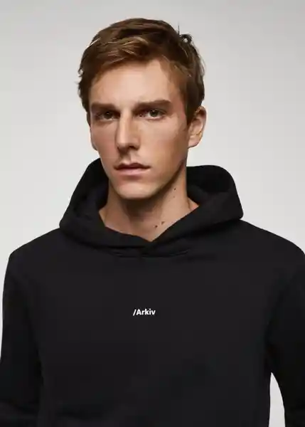 Buzo Sudadera Arkiv Negro Talla S Hombre Mango