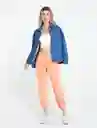 Pantalón Pepom Mujer Rosa Salmón Claro Talla 8 Naf Naf