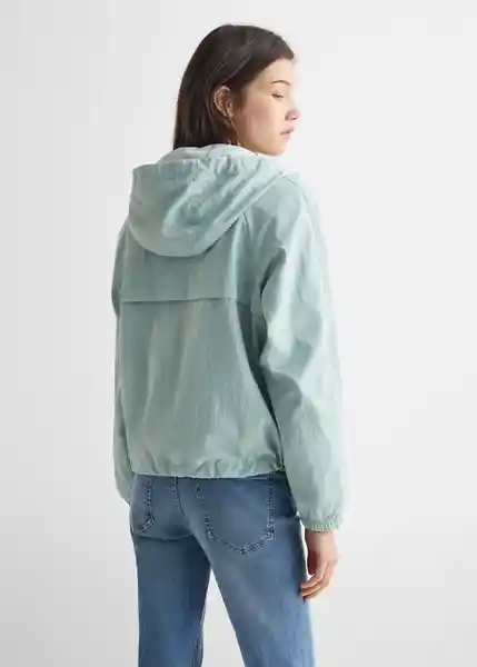 Chamarra Parka Niñas Celeste Talla 21 Mango