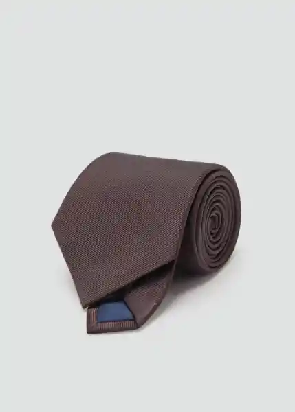 Corbata Basic8 Marrón Talla 99 Hombre Mango