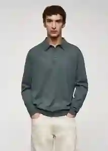 Camiseta Polo Tens Musgo Talla XL Hombre Mango