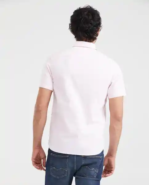Camiseta Oxford Manga Corta Rosa Simple Claro T S Chevignon