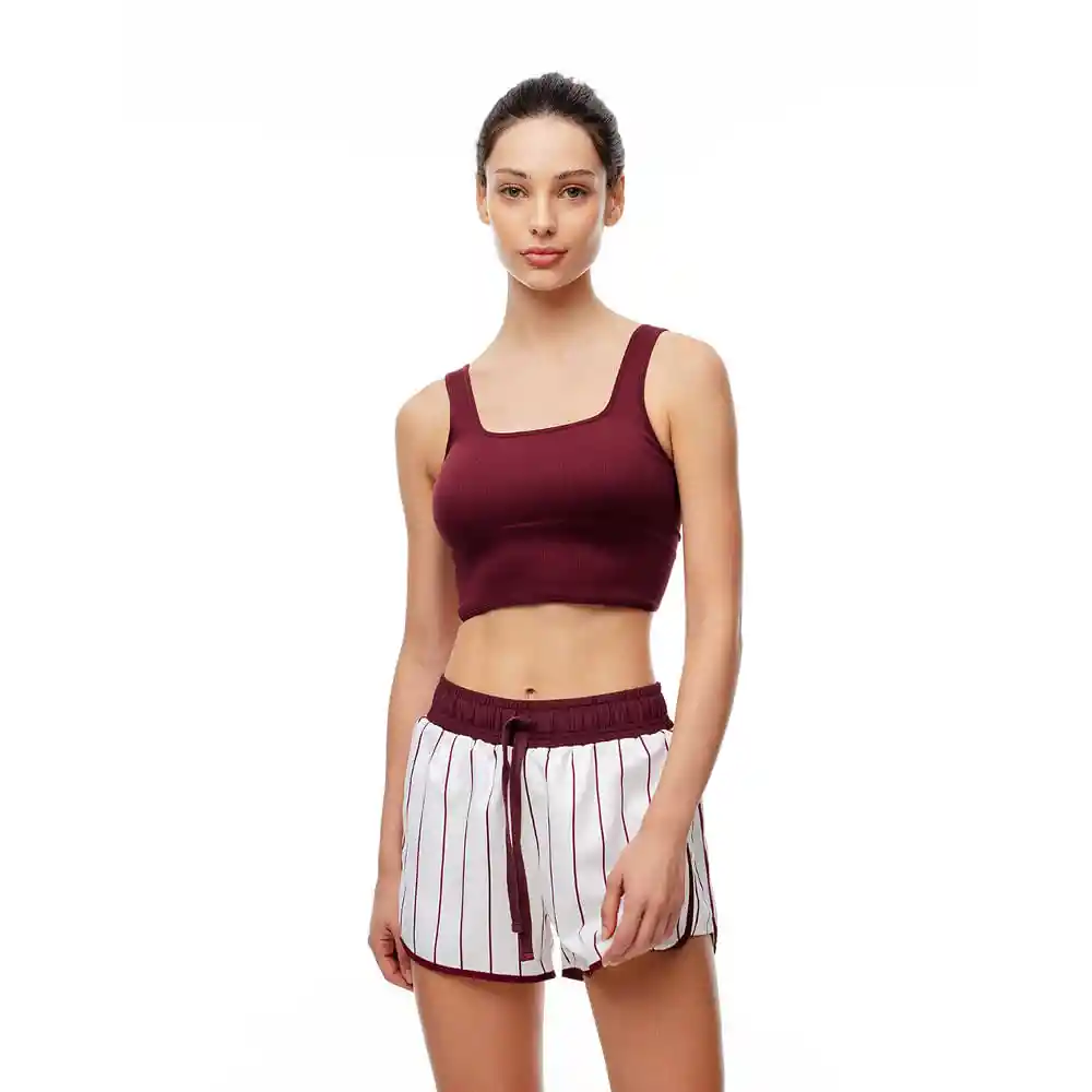 Short en Tejido Plano Poliéster Femenino Lofu Gef