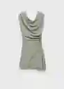 Vestido Leandra Azul Talla L Mujer Mango