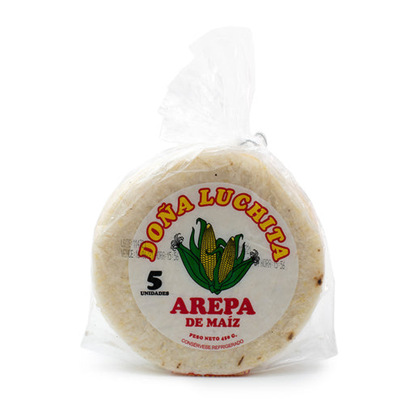 Doña Luchita Arepa Maíz Blanco Sin Sal 450 g