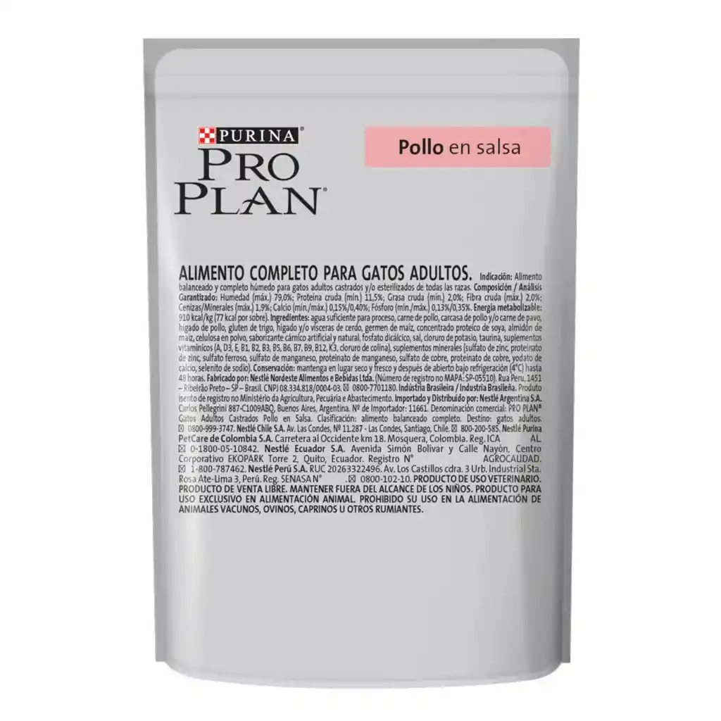 Comida humeda para gatos esterilizados Purina Pro Plan x 85gr