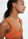 Top Bikini Solene Naranja Talla L Mujer Mango