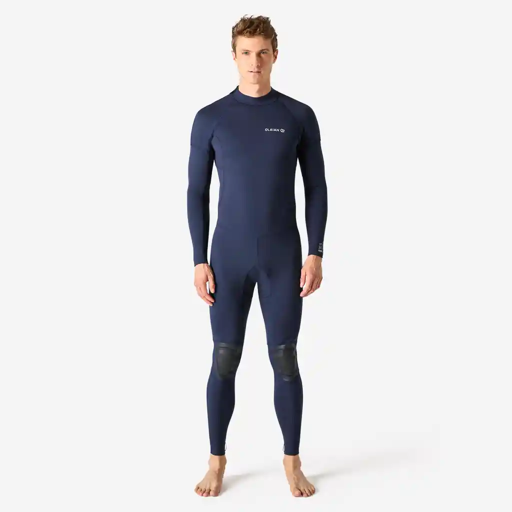 Traje de Neopreno de 2/2 Mm de Surf Para Hombre Olaian Surf 100 Azul Oscuro