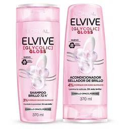 Pack Elvive Glycolic Gloss Shampoo + Acondicionador
