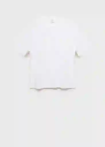 Camiseta Single Off White Talla M Hombre Mango