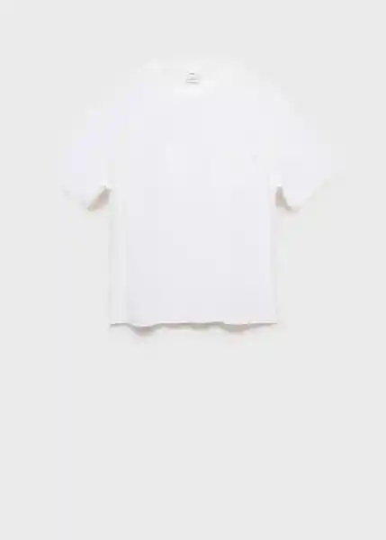 Camiseta Single Off White Talla M Hombre Mango