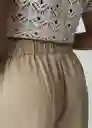 Short Anni Mujer Beige Polvillo Medio Talla S 452G388 Naf Naf