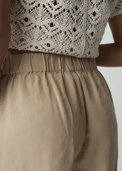 Short Anni Mujer Beige Polvillo Medio Talla S 452G388 Naf Naf