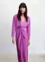 Vestido Fresno Morado Talla 27 Mujer Mango