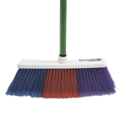1A Escoba Italiana Tricolor Cabo Metálico 120 cm