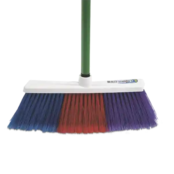 1A Escoba Italiana Tricolor Cabo Metálico 120 cm