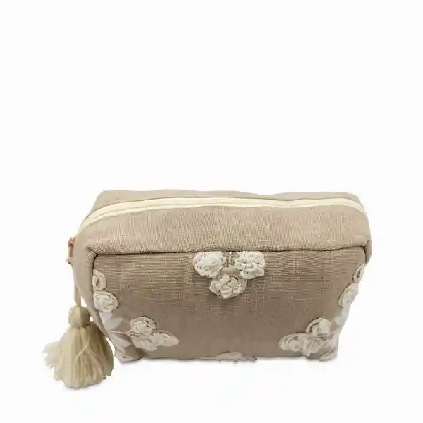 Bolsa Caqui Flores Bordadas Ambiente Gourmet