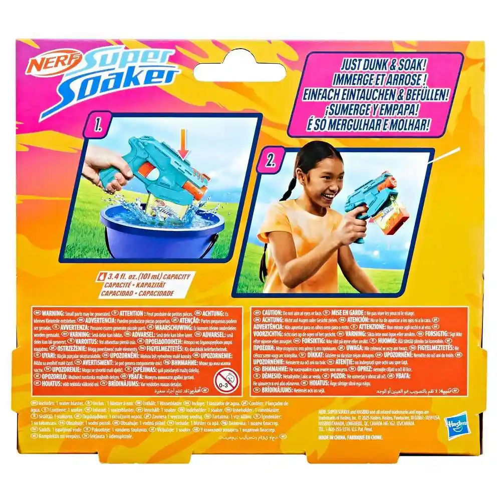 Lanzador de Agua Super Soaker Mini Dunkfill Nerf