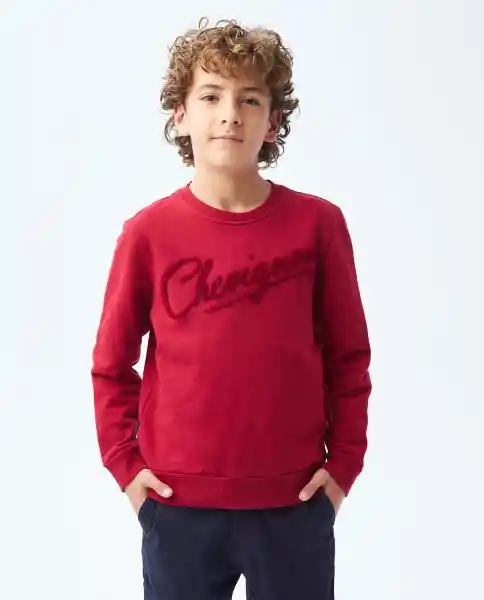 Sweatshirt Graphic Rojo Rio Oscuro Talla 10 Niño Chevignon