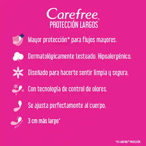 Carefree Protectores Diarios Largos con Perfume