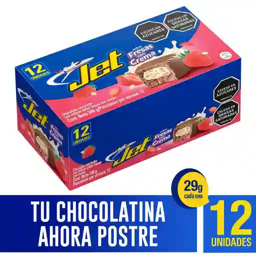 Jet chocolatina Fresas Crema 12und x 29g