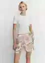 Short Clavel Rosa Palo Talla XS Mujer Mango