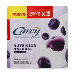 Carey Jabon Nutric Natural Yog X3 Un330 Gr
