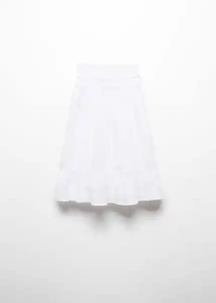 Falda Niña Blanco Talla 06 Niñas Mango