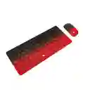 Combo Teclado + Mouse Recargable 2.4 Bluetooth Negro/rojo