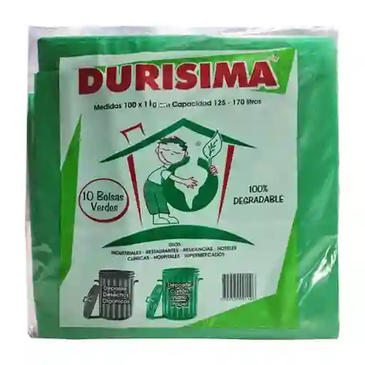 Durisima Bolsa Basura Tipo Jumbo Verde 100110