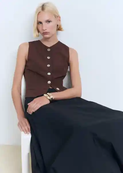 Top Nina-H Marrón Talla XL Mujer Mango