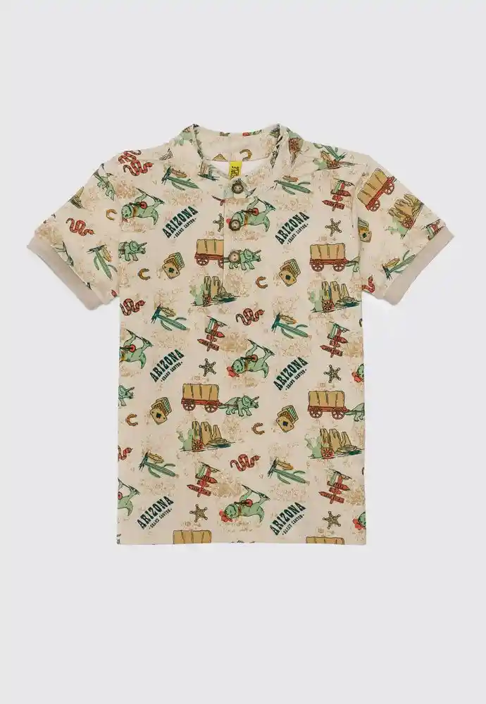 Camiseta Manga Corta 9/12meses-estamp 1