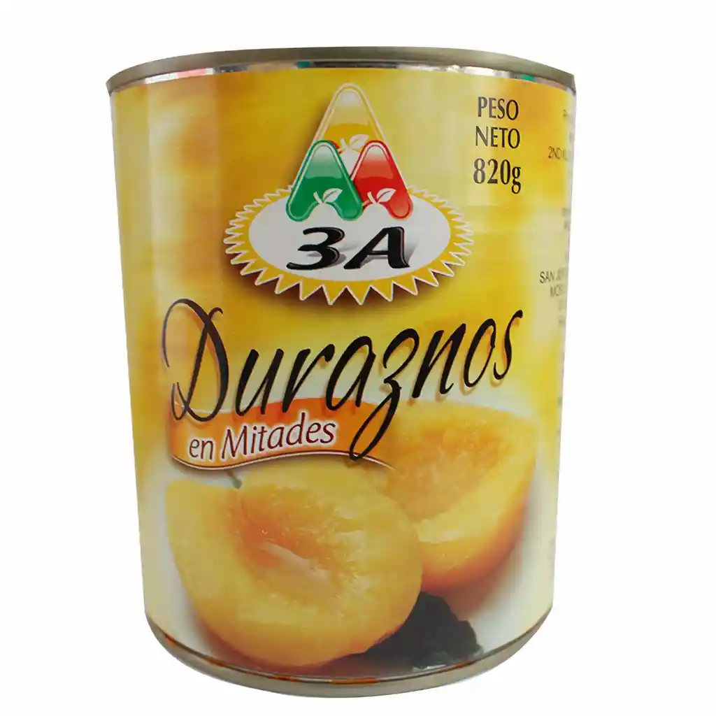 3A Durazno en Mitades