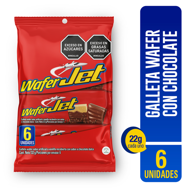 Jet Galleta Wafer con Chocolate 132 g