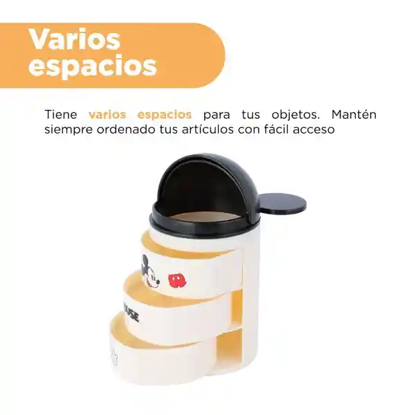 Organizador Plástico de Tres Capas Disney Mickey Mouse Miniso