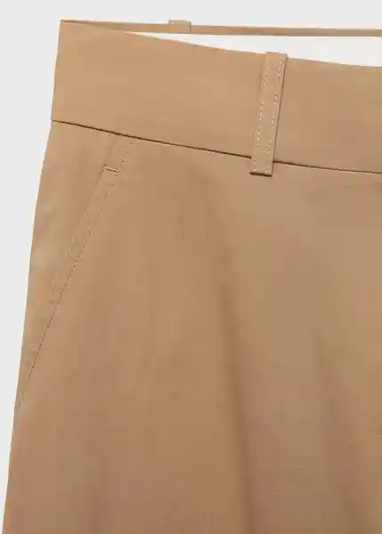 Pantalón Malta Camel Talla 36 Mujer Mango