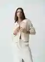 Saco Tejido Mujer Blanco Ponche Claro Talla M/L 482G087 Naf Naf