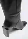 Bota Mary Negro Talla 38 Mujer Mango