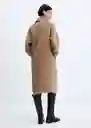Abrigo Picarol Camel Talla XL Mujer Mango