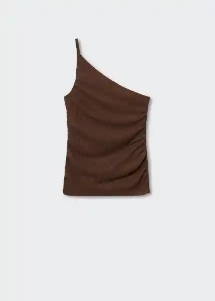 Top Mare Marron Talla Xs Mujer Mango