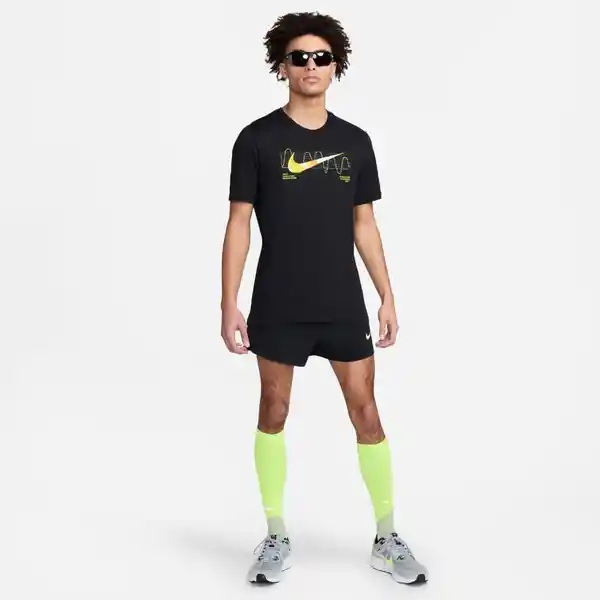 Nike Camiseta M Df Tee Iykyk Run Su24 Para Hombre Negro Talla M