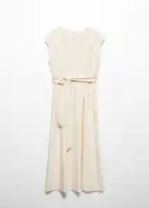 Vestido Anuk-h Off White Talla L Mujer Mango