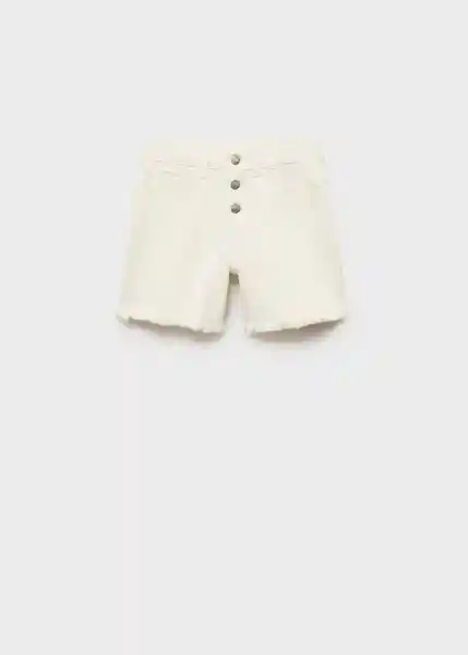 Short Patri Blanco Talla 11 Niñas Mango