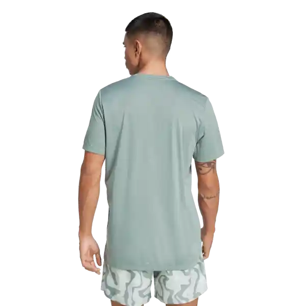 Adidas Camiseta Manga Corta Run it Bl Tee M Hombre Verde Talla L