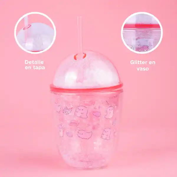 Vaso de Plástico de de Doble Pared Axolotl Story 435 mL Miniso