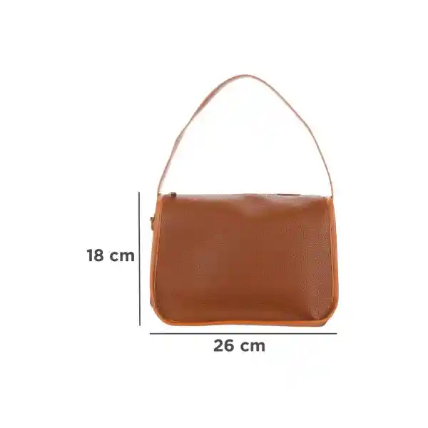 Bolso Crossbody Clasico Tipo Piel Texturizado Café Miniso